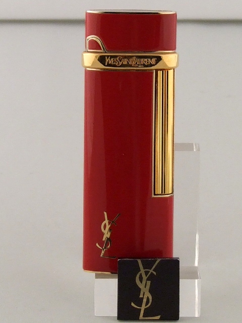 Ysl Yves Saint Laurent Cigarette Lighter Red Enameil 